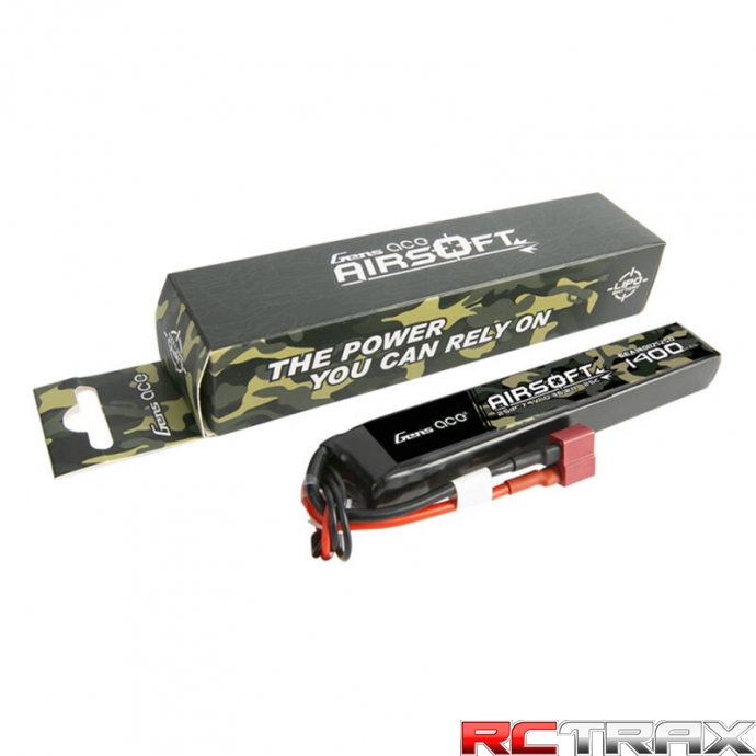 Gens ace 25C 1400mAh 2S1P 7.4V Airsoft Gun Lipo Battery with T Plug