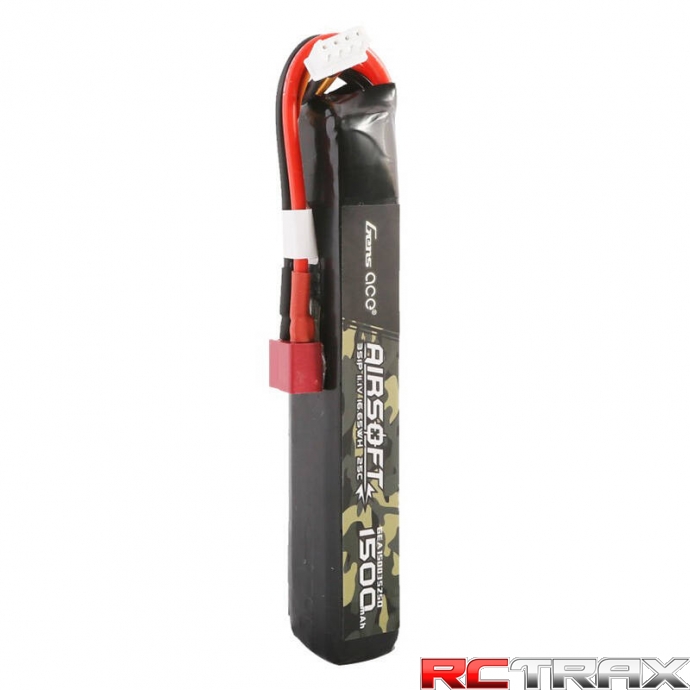 Gens ace 25C 1500mAh 3S1P 11.1V Airsoft Gun Lipo Battery with T Plug