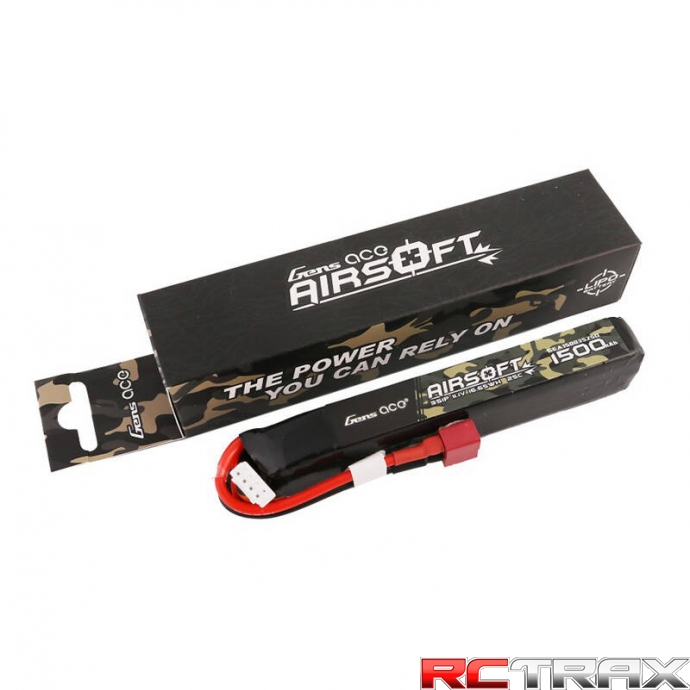 Gens ace 25C 1500mAh 3S1P 11.1V Airsoft Gun Lipo Battery with T Plug