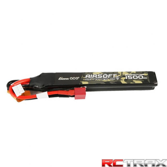 Gens ace 25C 1500mAh 3S1P 11.1V Airsoft Gun Lipo Battery with mini Tamiya Plug