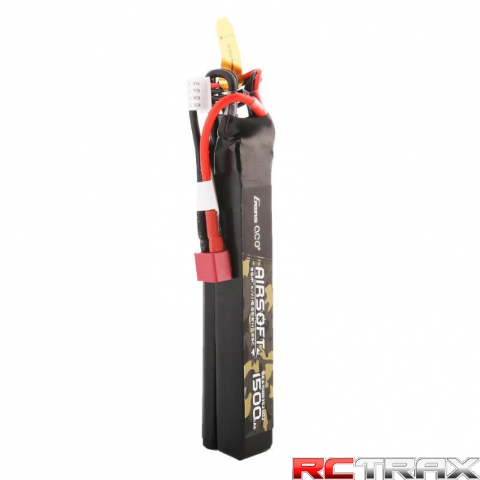 Gens ace 25C 1500mAh 3S1P 11.1V Nunchuck 2X Airsoft Gun Lipo Battery with T Plug