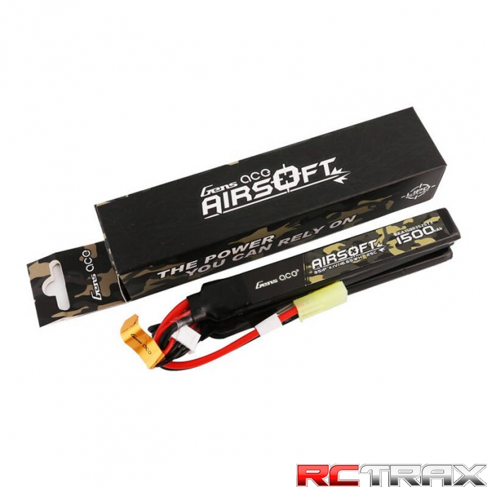 Gens ace 25C 1500mAh 3S1P 11.1V Nunchuck 3X Airsoft Gun Lipo Battery with mini Tamiya Plug