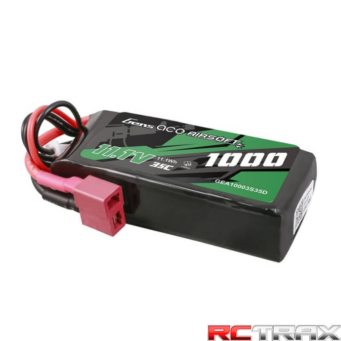 Gens ace 35C 1000mAh 3S1P 11.1V Airsoft Gun Lipo Battery with T Plug