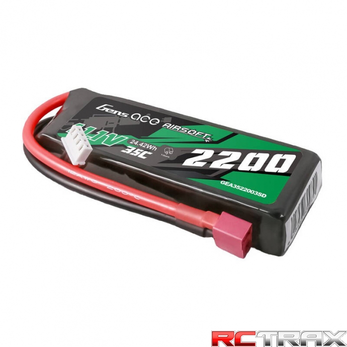 Gens ace 35C 2200mAh 3S1P 11.1V Airsoft Gun Lipo Battery with T Plug