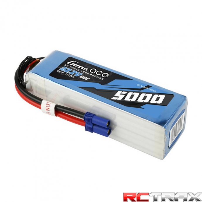 Gens ace 5000mAh 22.2V 60C 6S1P Lipo Battery Pack