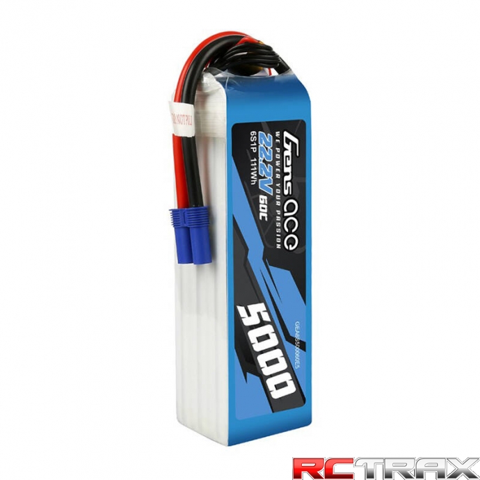 Gens ace 5000mAh 22.2V 60C 6S1P Lipo Battery Pack