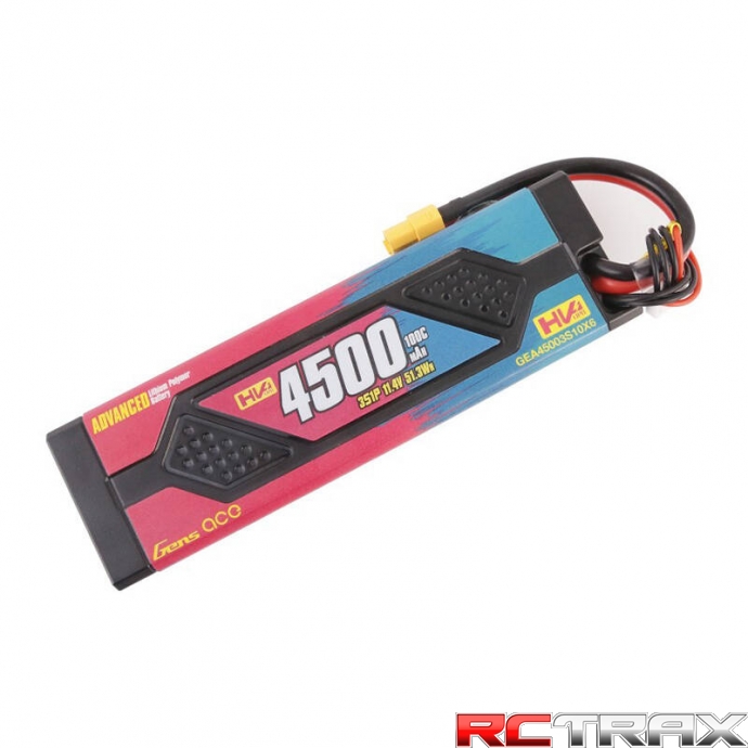 Gens ace Advanced 4500mAh 11.4V 100C 3S1P HardCase Lipo Battery Pack with XT60