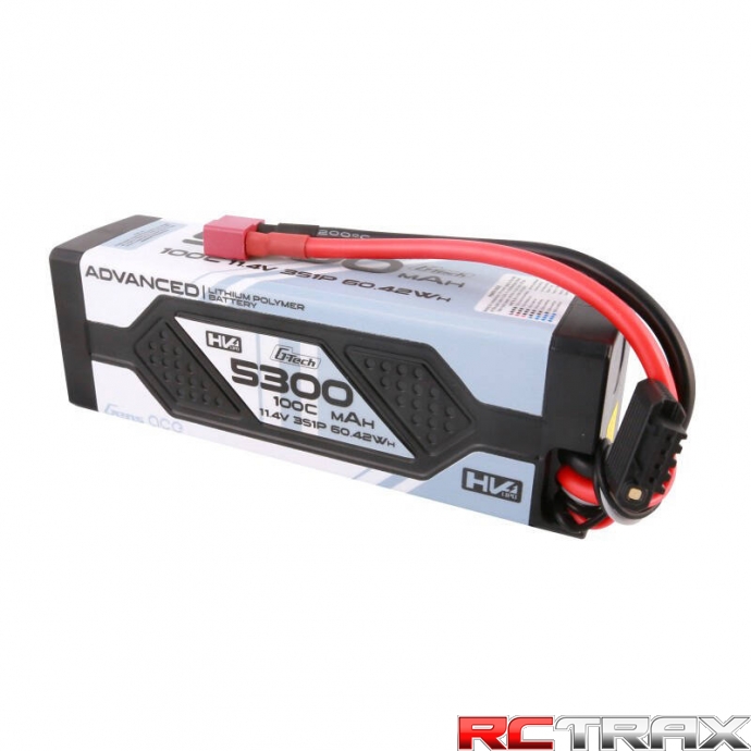 Gens ace Advanced G-Tech 5300mAh 11.4V 3S1P 100C HV car Lipo Battery Pack Hardcase with Deans Plug