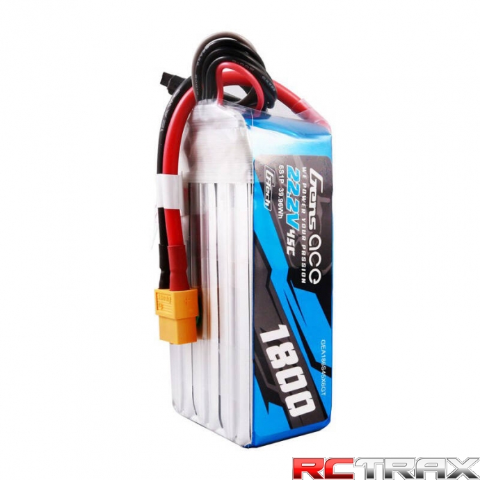 Gens ace G-Tech 1800mAh 22.2V 45C 6S1P Lipo Battery Pack with XT60 Plug