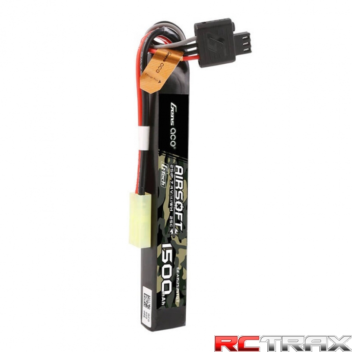 Gens ace G-Tech 25C   1500mAh 2S1P 7.4V Airsoft Gun Lipo Battery with mini Tamiya Plug