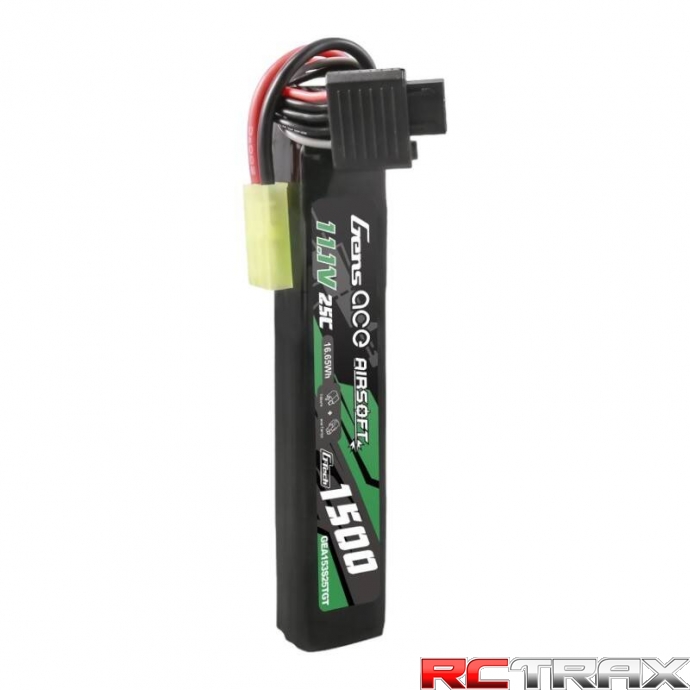 Gens ace G-Tech 25C 1500mAh 3S1P 11.1V Airsoft Gun Lipo Battery with Tamiya