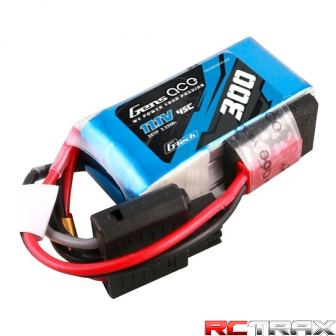 Gens ace G-Tech 300mAh 11.1V 45C 3S1P Lipo Battery Pack with JST-SYP Plug