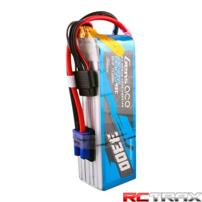 Gens ace G-Tech 3300mAh 22.2V 45C 6S1P Lipo Battery Pack with EC5 Plug