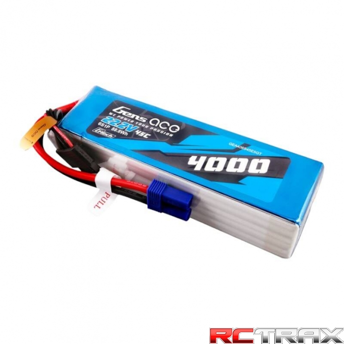 Gens ace G-Tech 4000mAh 22.2V 45C 6S1P Lipo Battery Pack with EC5 plug