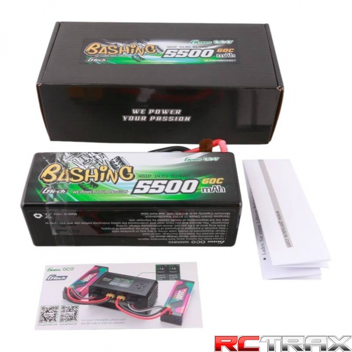 Gens ace G-Tech 5500mAh 4S1P 14.8V 60C HardCase RC car Lipo Battery