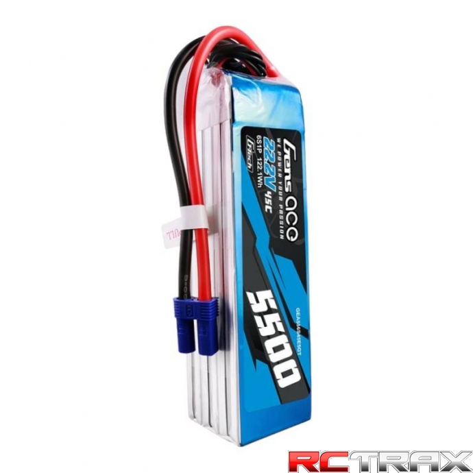 Gens ace G-Tech 5500mAh Lipo 22.2V 45C 6S1P Model Helicopter Batteries