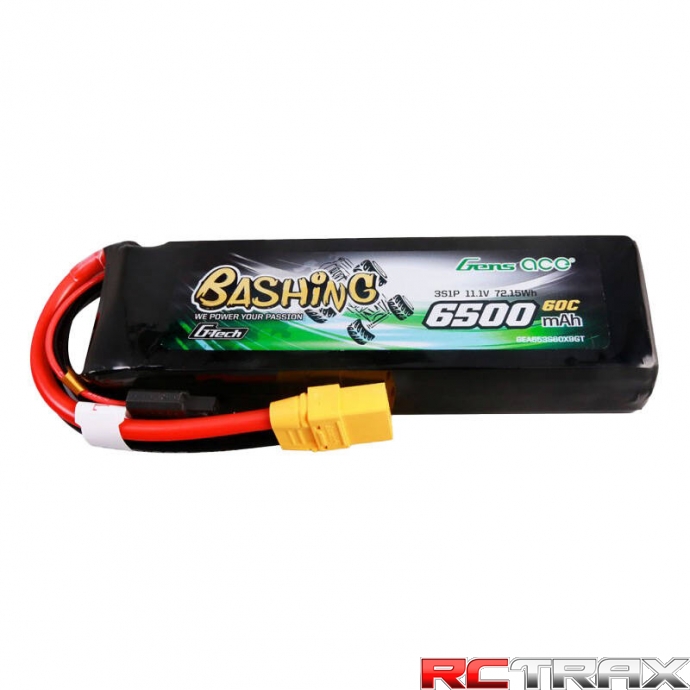 Gens ace G-Tech 6500mAh 11.1V 60C 3S1P Lipo Battery Pack with XT90-Bashing Series
