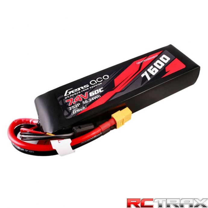 Gens ace G-Tech 7600mAh 7.4V 60C 2S2P Lipo Battery PC mat