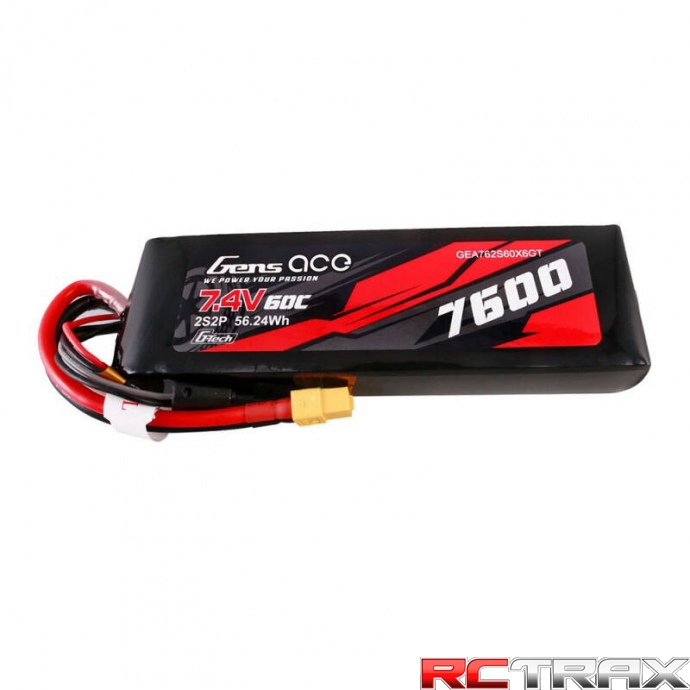 Gens ace G-Tech 7600mAh 7.4V 60C 2S2P Lipo Battery PC mat