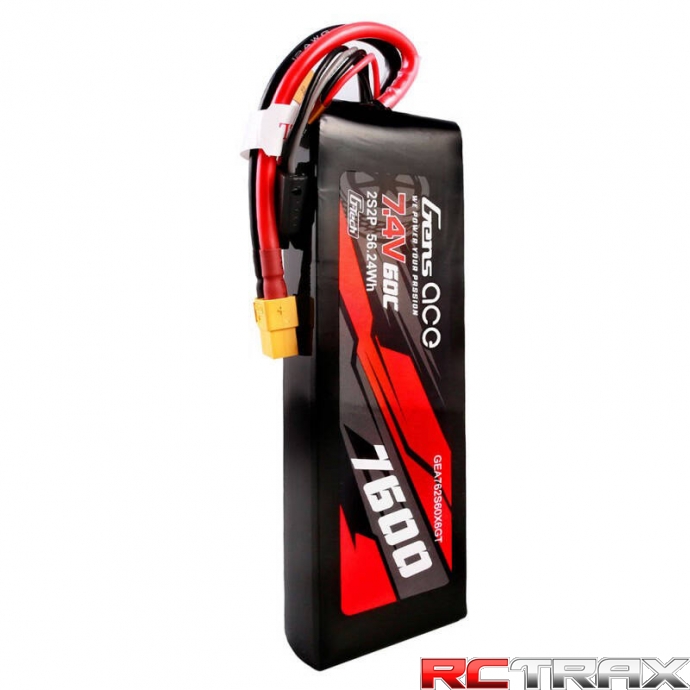 Gens ace G-Tech 7600mAh 7.4V 60C 2S2P Lipo Battery PC mat