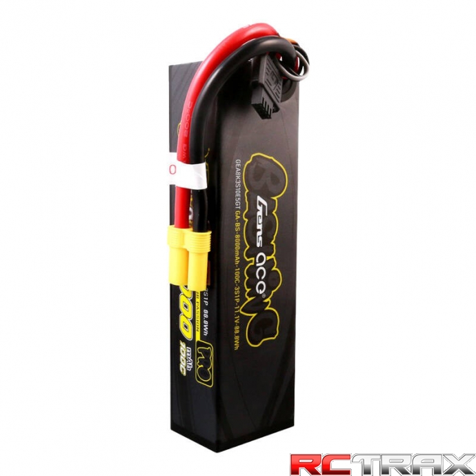 Gens ace G-Tech 8000mAh 11.1V 100C 3S1P Lipo Battery Pack with EC5-Bashing Series