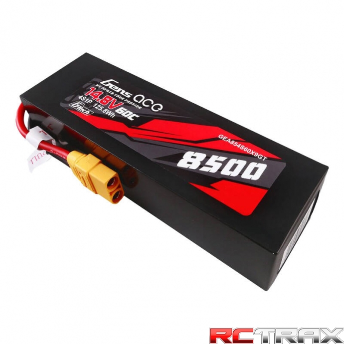 Gens ace G-Tech 8500mAh 14.8V 60C 4S1P Lipo Battery Pack PC Material Case with XT90 plug