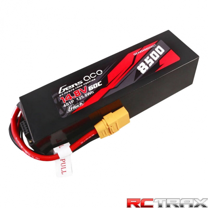 Gens ace G-Tech 8500mAh 14.8V 60C 4S1P Lipo Battery Pack PC Material Case with XT90 plug