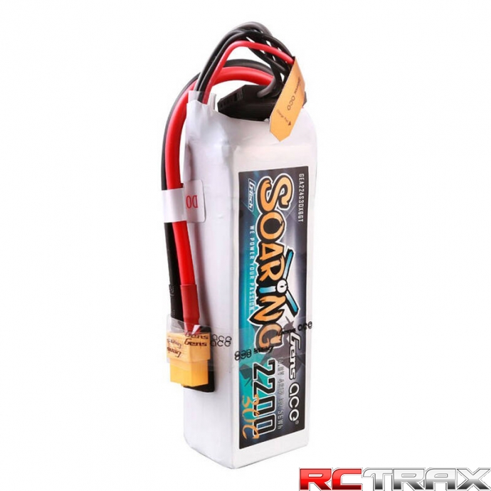 Gens ace G-Tech Soaring 2200mAh 14.8V 30C 4S1P Lipo Battery Pack with XT60 plug