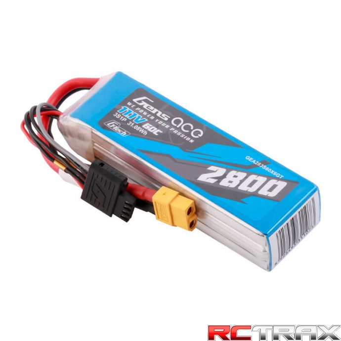 Gens ace G-Tech Soaring 2800mAh 11.1V 60C 3S1P LiPo XT60