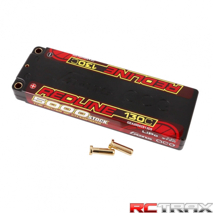 Gens ace Redline Series 5000mAh 7.4V 130C 2S1P HardCase 56# HV Lipo Battery