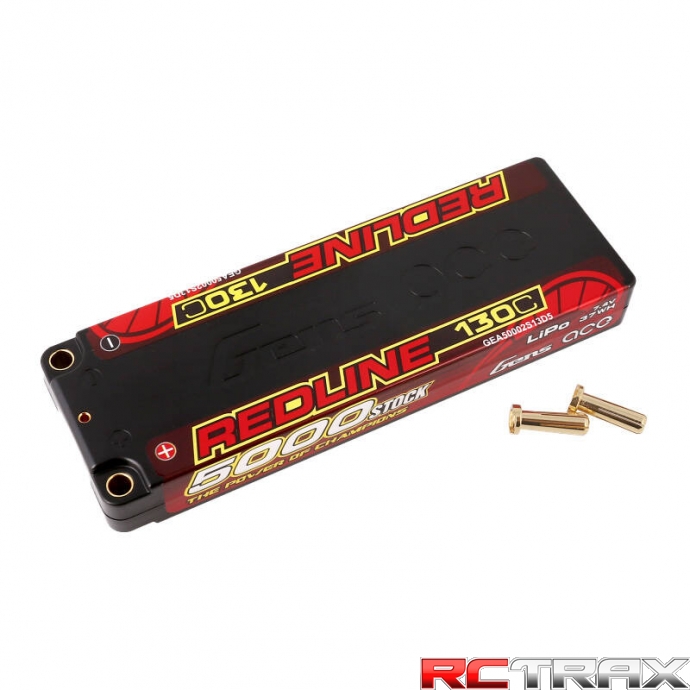 Gens ace Redline Series 5000mAh 7.4V 130C 2S1P HardCase 56# HV Lipo Battery