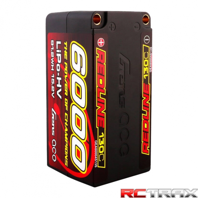 Gens ace Redline Series 6000mAh 15.2V 130C 4S2P HardCase 69# HV LiPo Battery