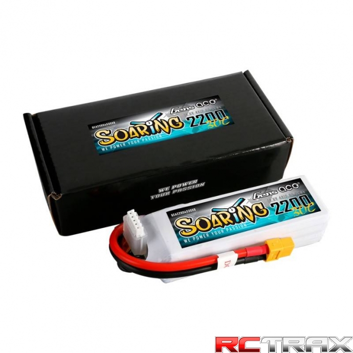 GensAce Soaring LiPo 2200mAh 14.8V 30C 4S1P battery