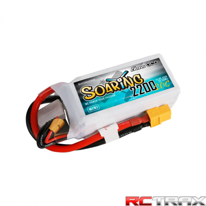 GensAce Soaring Mini LiPo Battery 2200mAh 14.8V 20C 4S1P XT60