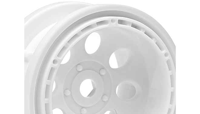 HPI 3211 ROCK 8 BEAD LOCK WHEEL WHITE (55x36mm/2pcs)