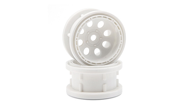 HPI 3211 ROCK 8 BEAD LOCK WHEEL WHITE (55x36mm/2pcs)