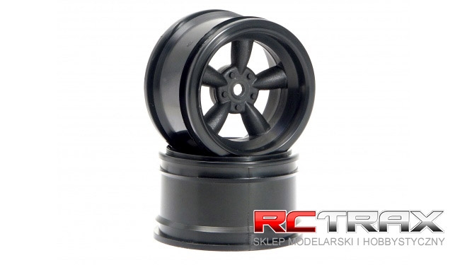 HPI 3821 VINTAGE 5 SPOKE WHEEL 31MM (WIDE) BLACK (6MM OFFSET)