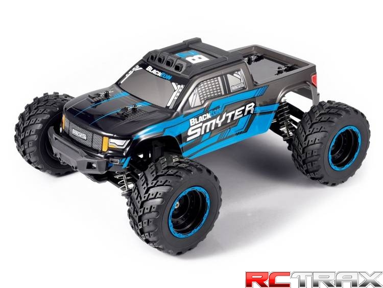 BlackZon Smyter MT 1/12 4WD Electric Monster Truck - Blue + oświetlenie LED