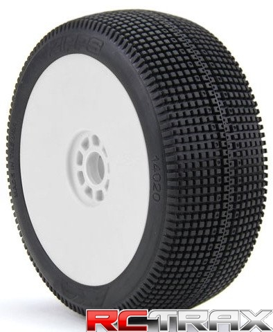 Koła AKA Buggy ZIPPS (Medium - Long Wear) Evo 1:8 - białe (2 szt.)