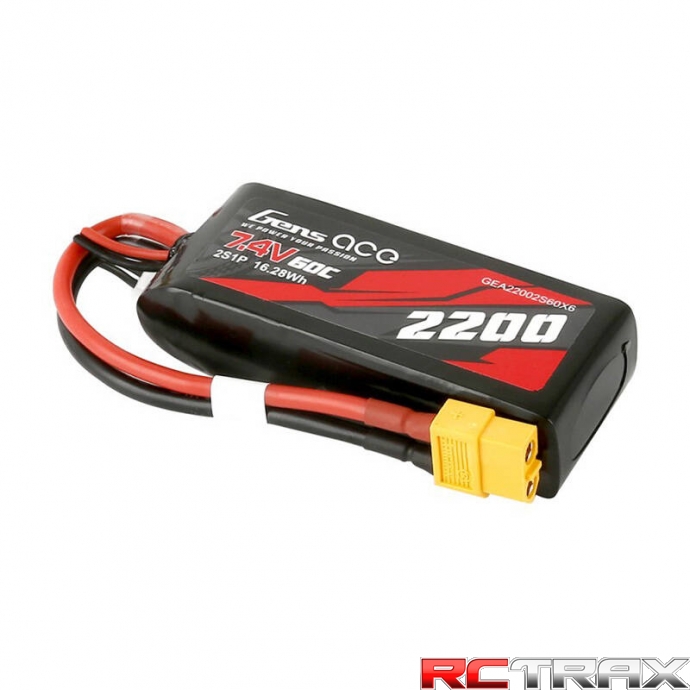 2200mAh 7.4V 2S1P 60C Li-Po GENS ACE