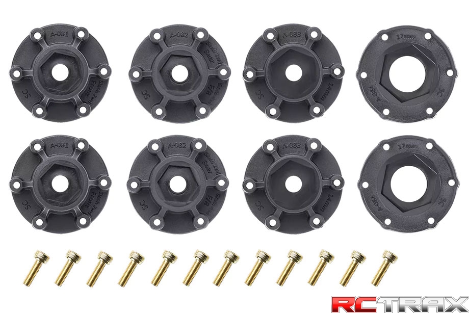Louise RC LR-T3275SX MT-ROCK 1-10 Monster Truck Tire Mounted Black Wheels Removable HEX 12 Narrow, 12 Wide, 14, 17mm