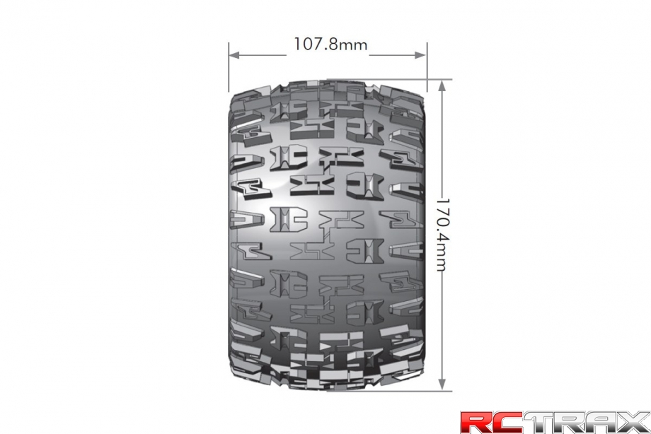 MT-PIONEER SPORT 1/8 1/2 offset 17mm hex Black Rims 2 szt