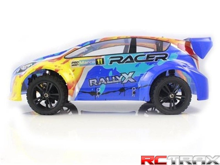 Model HiMoto RallyX 1:10 4WD RTR bezszczotkowy (E10XRL) niebieski