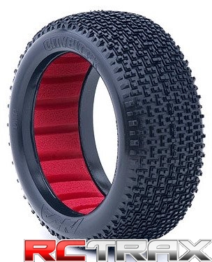 Opony AKA Buggy Cityblock (Soft - Long Wear) 1:8 - czerwone wkładki (2 szt.)