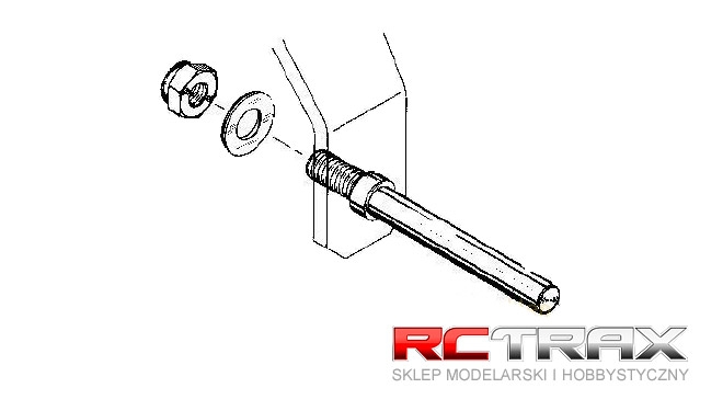 Ośka mocująca koło MP-JET 4mm 2 szt.