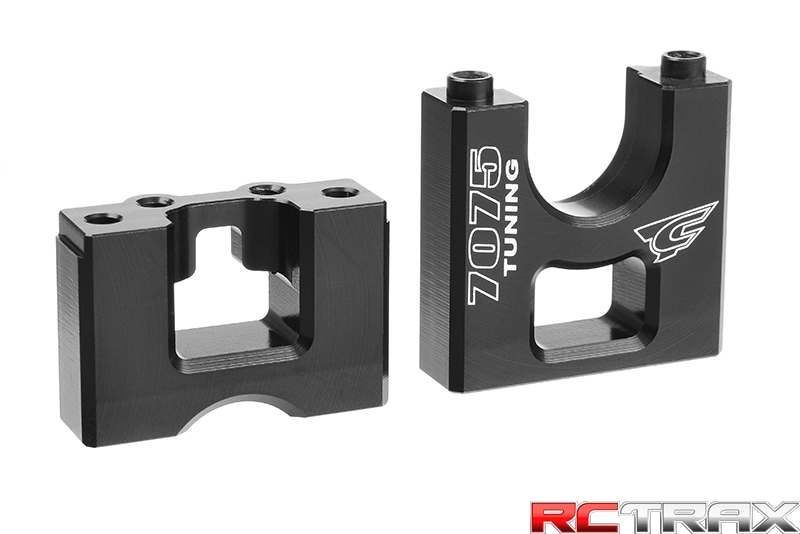 Team Corally C-00180-832 - Center Diff Bulkhead - Swiss Made 7075 T6 - Black - 2 pc Set