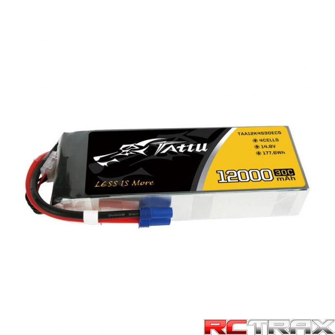 TATTU 12000mAh 14.8V 30C 4S1P Lipo Battery Pack with EC5