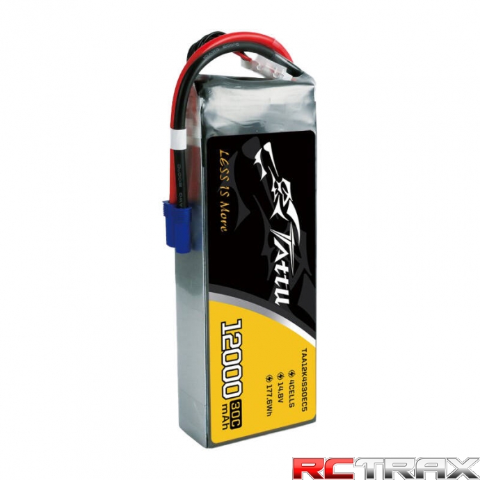 TATTU 12000mAh 14.8V 30C 4S1P Lipo Battery Pack with EC5
