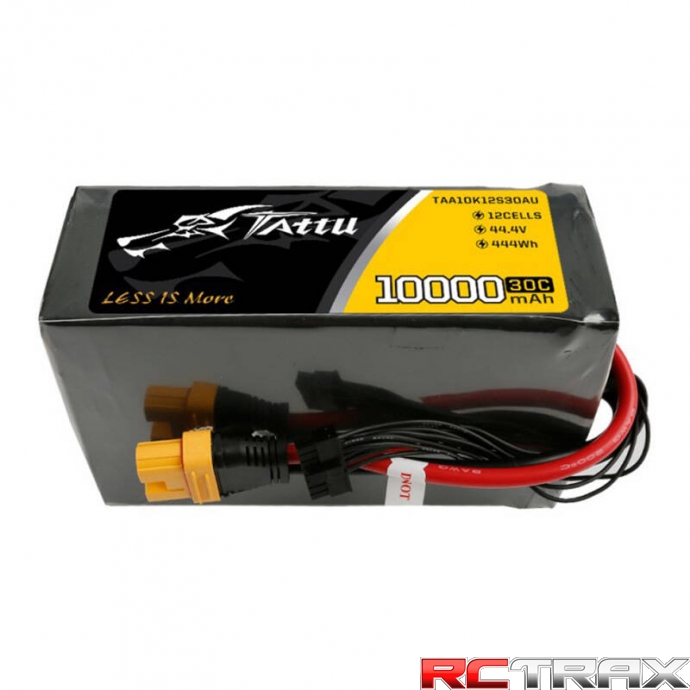 Tattu 10000mAh 44.4V 30C 12S1P Lipo Battery Pack with AS150U Plug