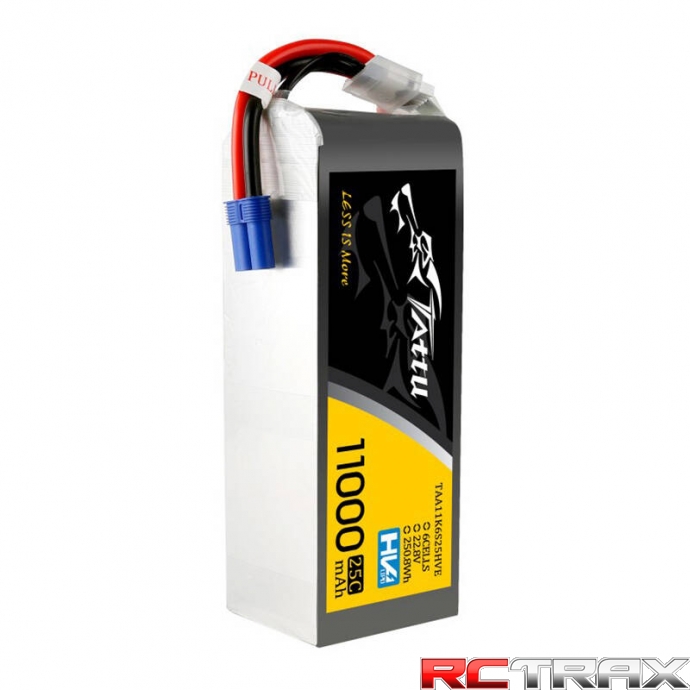 Tattu 11000MAH 22.8V HV 25C 6S1P Lipo Battery Pack with EC5 Plug